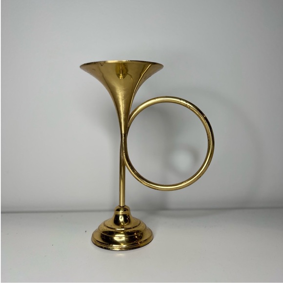 Antique Vintage Trumpet candle holder - Picture 1 of 8